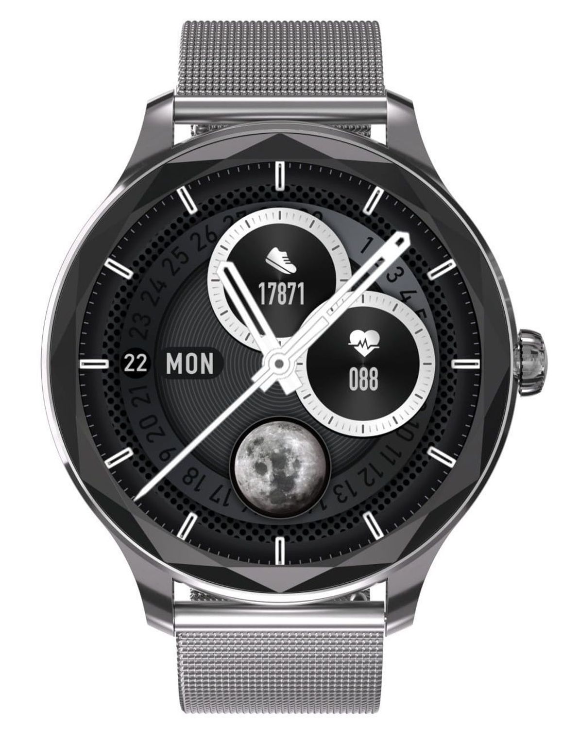 Smartwatch damski Garett Viva srebrny stalowy + pasek (1).jpg